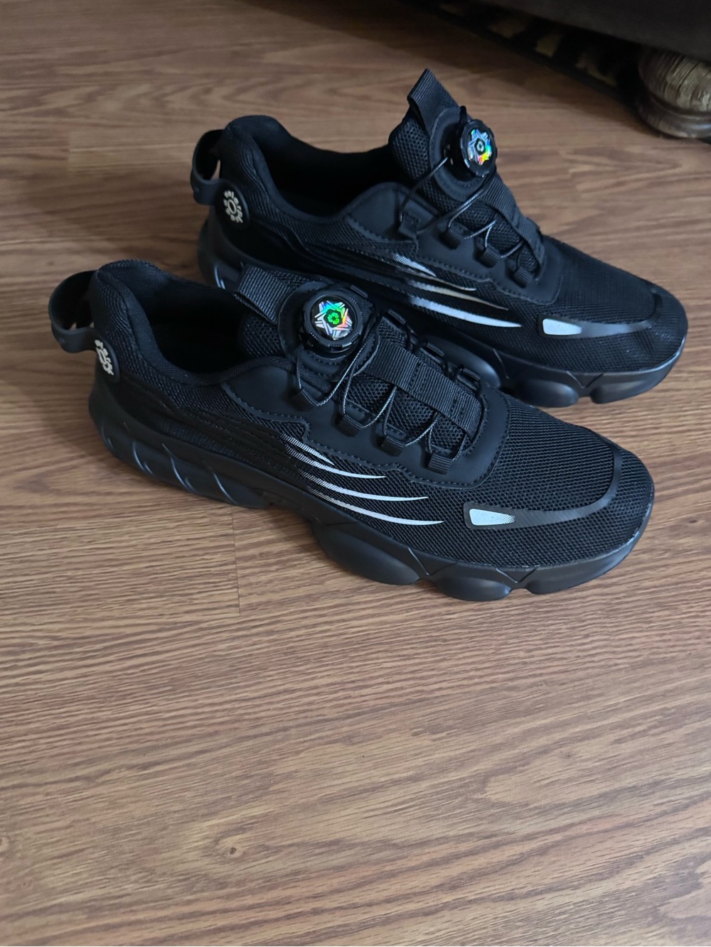 Mens Black Athletic Sneakers - Lightweight Everyday Shoes